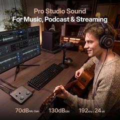 MAONO P1 Hybrid USB Audio Interface 70dB Gain for PC Phone iPad Guitar