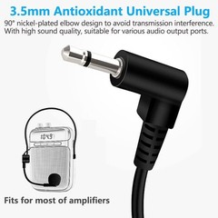 2Pcs Microphone Headset Mic, Flexible Wired Boom for Voice Amplifier, 3.5mm C…