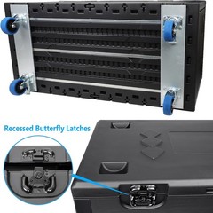 Utility Cable Trunk Road Case with Wheels, 44″ x 22″ x 24″ ATA Rolling Road Case