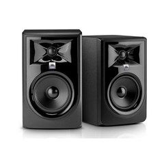 JBL 305P MkII Powered 5 In Two Way Studio Monitor Pair Bundle with Stands