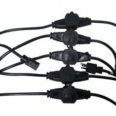 ProX 32 ft Multi AC Sockets Extension Cord 14 AWG For Par Lighting Church DJ