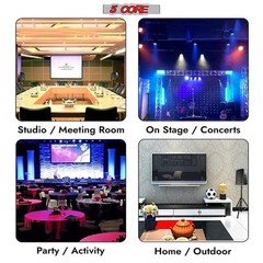 5Core Speaker Stand Pair Tripod Tall Adjustable 72 Inch DJ Studio Monitor Stands