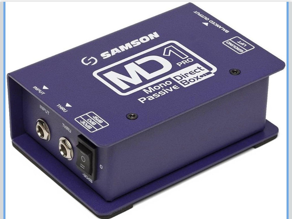 Samson S-Max MD1 Professional Passive Mono Direct DI Box,18Hz40kHz