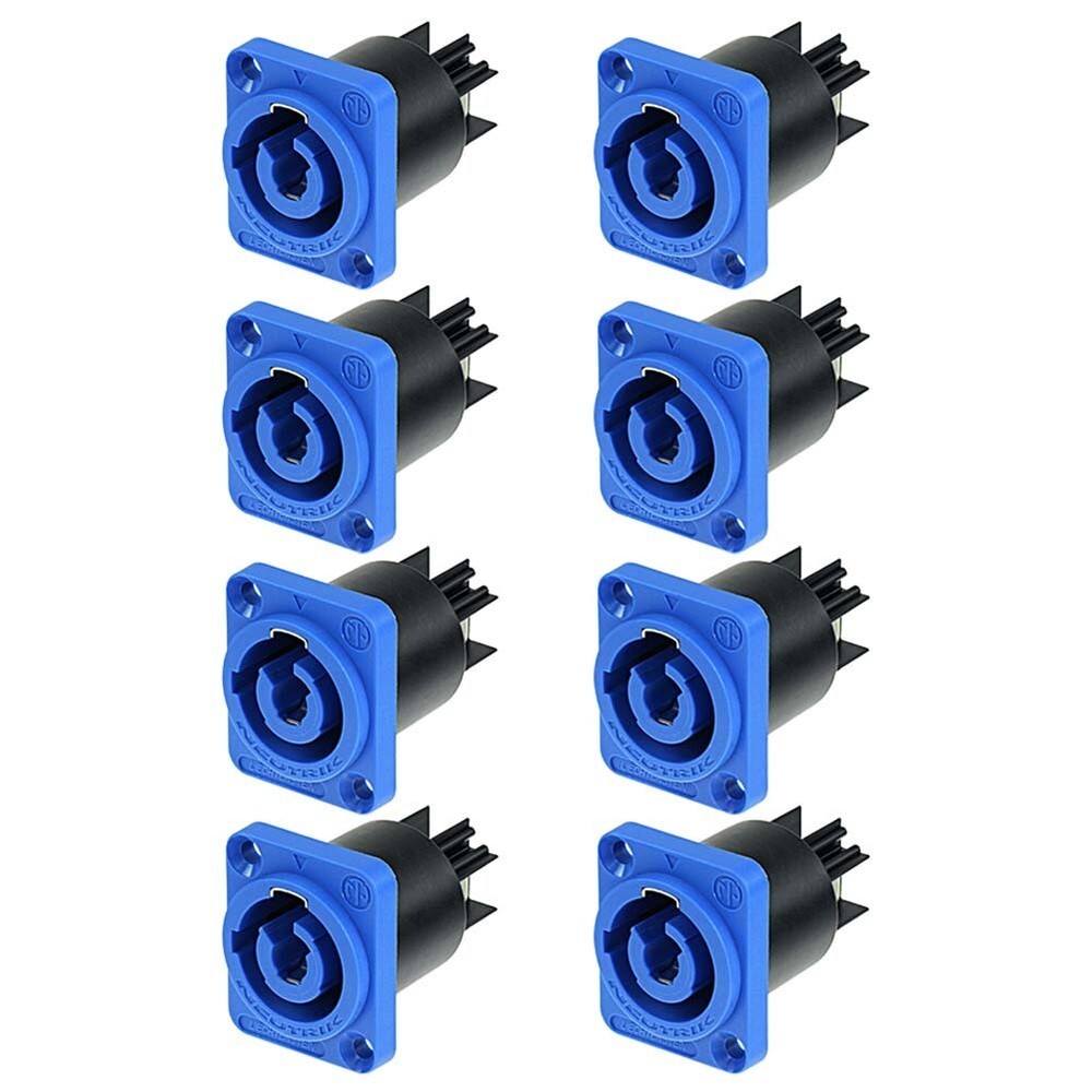 8x Neutrik NAC3MPA-1 PowerCon AC Connector Panel Mount Chassis Power In 20A 250V