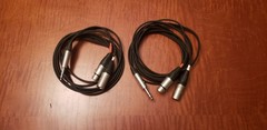 PAIR of Mogami 2528 1/4in TRS Male to XLR Male& XLR Female Insert Y Cables 10ft