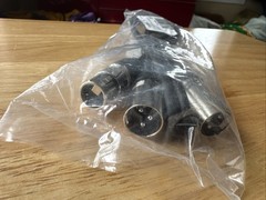 NEW Splitter 2 XLR Male to 1 XLR Female Connector Pro Audio