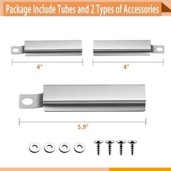 Zemibi Universal Adjustable Crossover Tubes, Charbroil Carryover Tube Silver