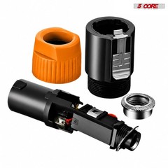 5 Core Speakon 1/4″ Female – Male Connectors Pair 4 Pole SpeakON Connector