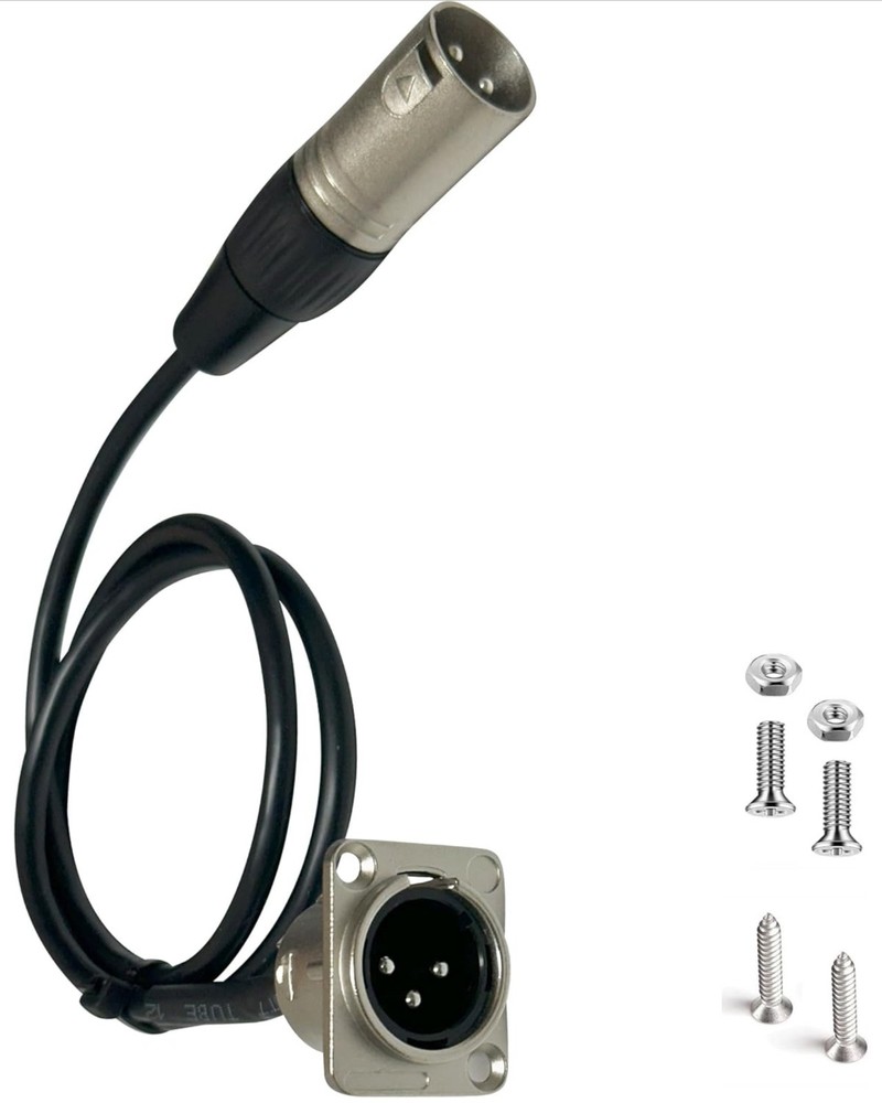 Premium XLR Pass Through cable for Pro Audio Installations (Male to Male)