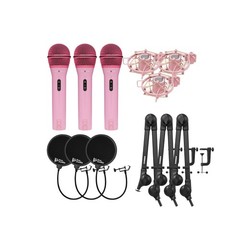 Samson Q2U Dynamic USB Mic Shockmounts Boom Arms Pop Filters 3 pack