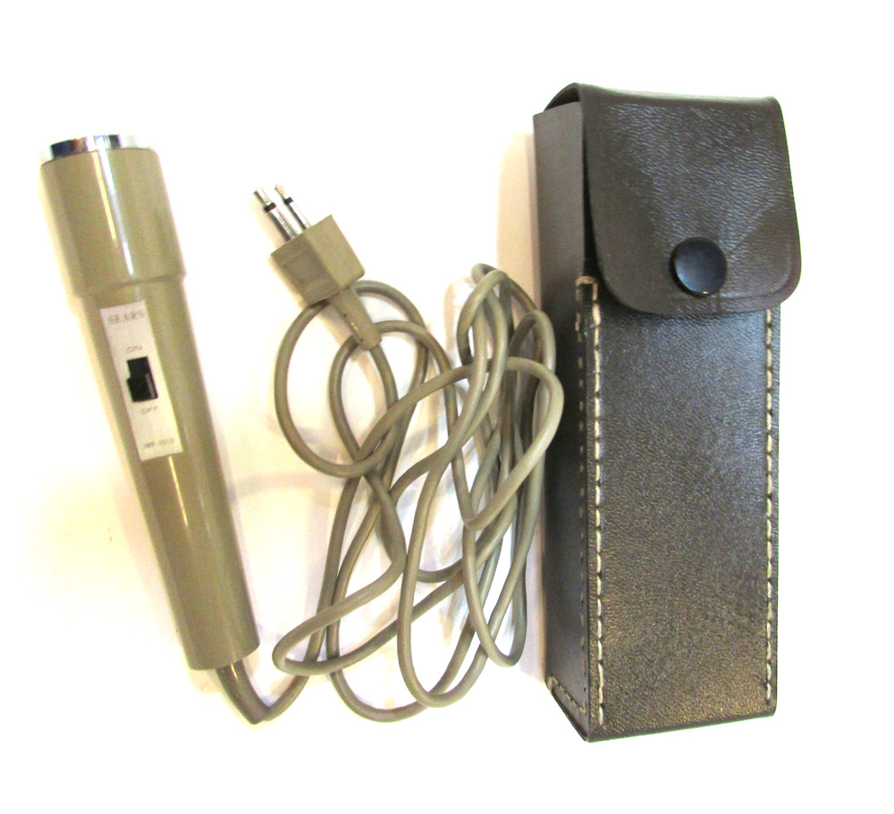 Vintage 1950’s Sears IMP 2000 Plugin Dictation Microphone w Brown Hard Snap Case
