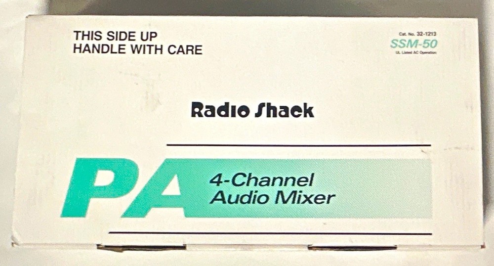 Radio Shack SSM-50 4-Channel Desktop Audio Mixer VU Meter Headphone Jack