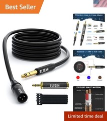 6.35mm 1/4 Inch TRS Male to XLR Male Cable 50 Ft, Balanced Professional Shiel…