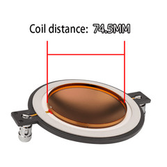 2PCS Diaphragm Replacement 74.5mm Titanium Coil Driver 8 ohm Speaker