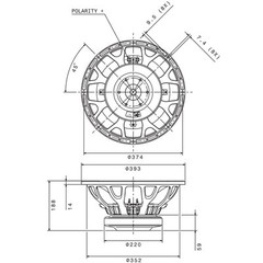 Faital Pro 15HP1030 8ohm 15″ Woofer Subwoofer Speaker 2000W 96dB 4″ Coil