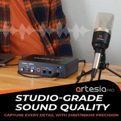 A22xt USB Audio Interface With 24Bit/96khz High-Resolution Recording, 48V Pha…