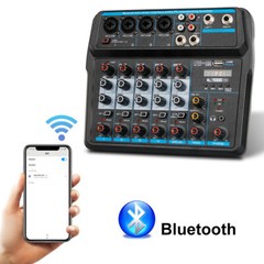 6 Channel Live Studio Audio Mixer Sound Board Mixing Console Home USB Bluetooth