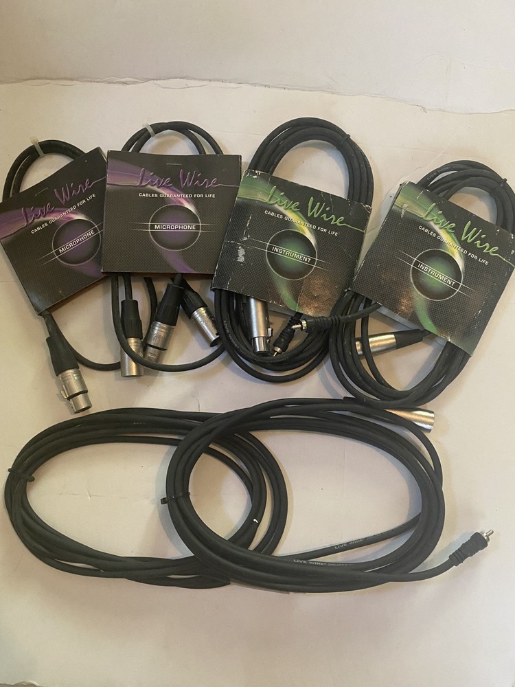 Mixed LiveWire Lot Guitar Instrument Cable Microphone Cable NOS