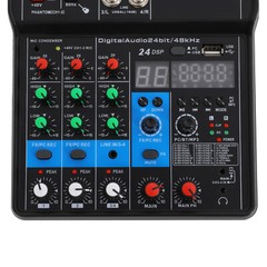 4-Channel Professional Audio Mixer W/ Bluetooth, USB & DSP Effects 24-bit/48KHz