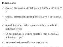 Box/6) Luxor RCLMHEX092 Stick-On Hex Decor Acoustic Panels, Storm Blue, 9.5”x11”