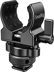Shotgun Microphone Holder (Cold Shoe), Built-in Soft Silicone, Bumps and Nois…