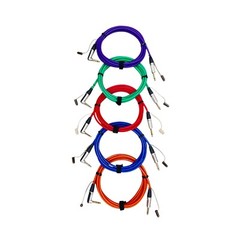 Color Guitar/Instrument Cable 10ft 1/4″ Straight to 1/4″ Right Angle