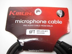 3-Pack Kirlin 6′ Microphone Cable / MPC-270-6 / CBL4