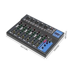 7-Channel Bluetooth Portable Audio Mixer USB Sound Mixing Console Board DJ