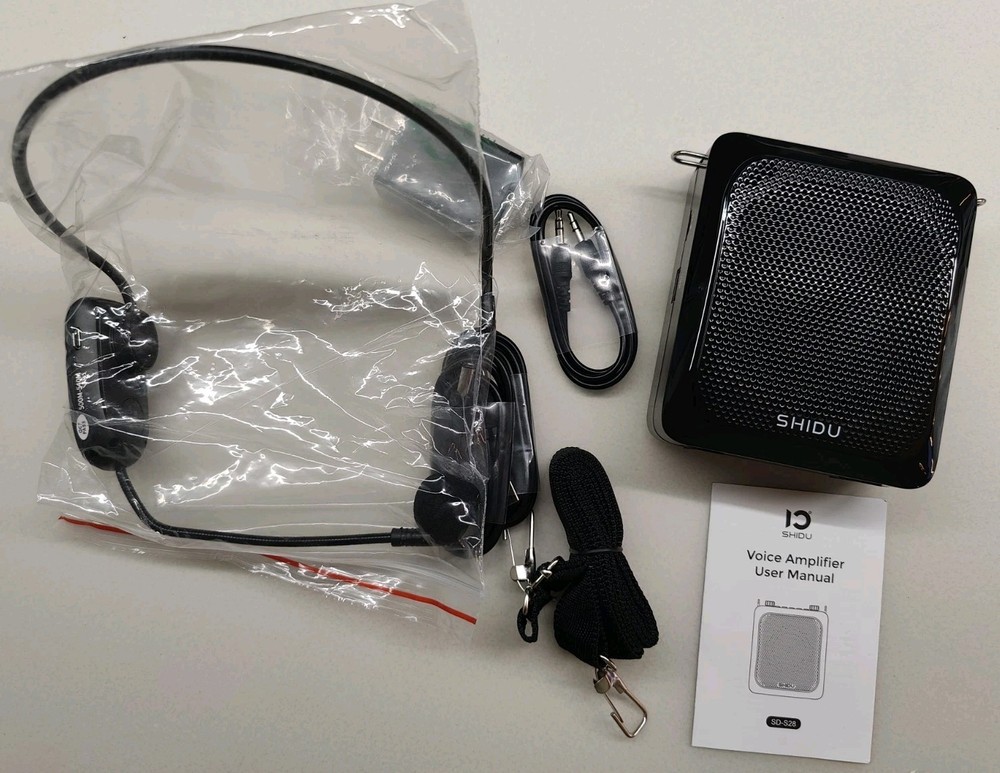 25W Wireless Voice Amplifier Bluetooth 5.3, Portable Wireless PA System, Black
