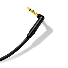 6.35mm 1/4 In TRS Male Right Angle to Male Right Angle Stereo Balanced Cable B21