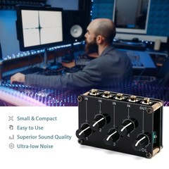 8.35*5.4*2.1cm 4 Channel 3.5mm Stereo Audio Mixer Fit For live performances