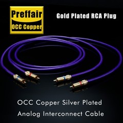 HiFi Audio RCA Wire Signal Cables Cord+Plugs Gold Plated Connectors Interconnect
