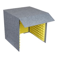 Desktop Soundproof Booth 24″ Vocal Recording Shield W/ Foam Panel For Mic Studio