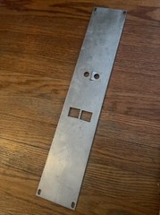 Blank Silver Metal Two 2 Rack Space Panel Heavy Duty Steel Spacer Punch outs #1