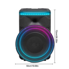 Portable Bluetooth Party Speaker 18″ Woofer Powerful Sound System LED PA Speaker