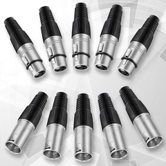 20 Pairs XLR 3 Pin Male and Female MIC Connector Plug Audio Microphone Connector