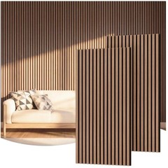 Wood Slatwall Panels for Living Room, Bedroom – 2 Pack