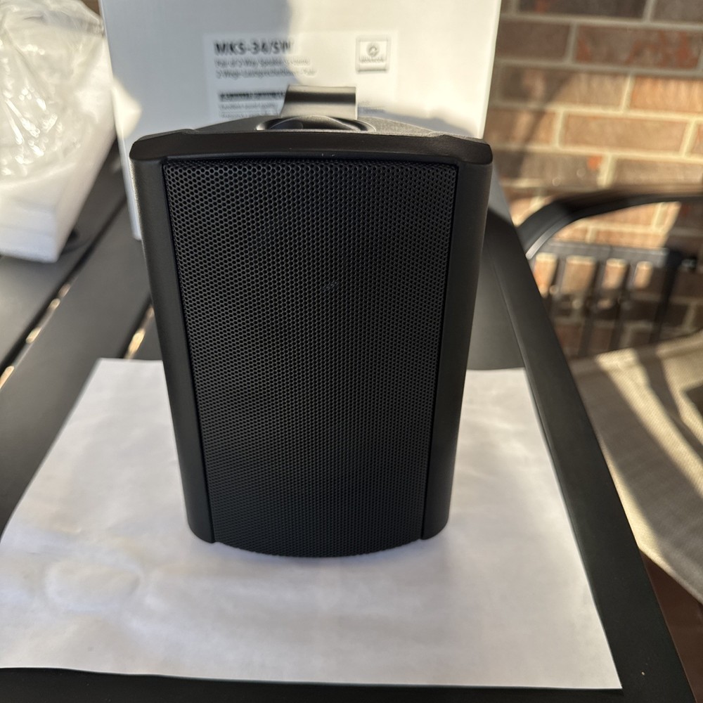 Monacor MKS-34/SW Pair Of Speakers Black 30W 4 ohm Wall Mounted