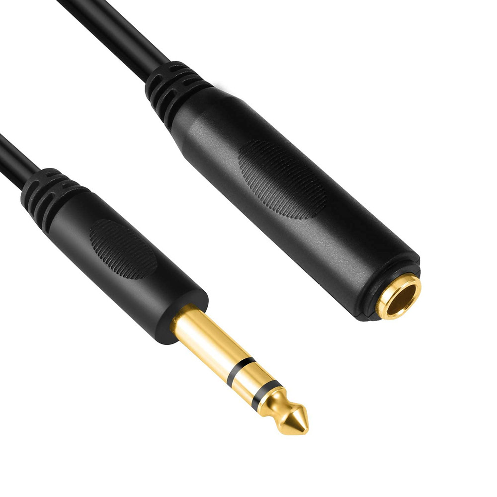 Devinal 6.35Mm 1/4″ Inch TRS Plug Male to 1/4 Female Headphone Guitar Extension