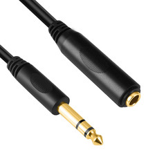 Devinal 6.35Mm 1/4″ Inch TRS Plug Male to 1/4 Female Headphone Guitar Extension