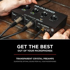 M-AUDIO M-Track Duo USB Audio Interface for Recording, Interface, Black