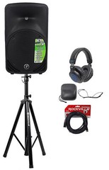 Mackie SRM350V3 SRM350-V3 1000w 10″ Powered PA Speaker, w/DSP+Headphones+Stand