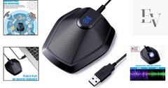 USB Omnidirectional Microphone for Clear Video Conferencing & Recording