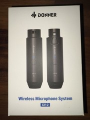 Donner Wireless XLR Microphone Transmitter Receiver, 2.4Ghz Plug-On Wireless Mic