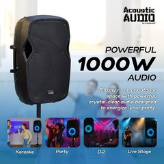 PRORECK Party 12 PA Powered Speaker System 1000W 2-Way Bluetooth USB Loudspeaker