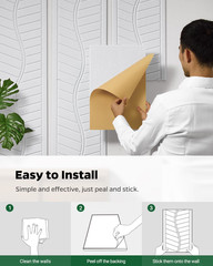 Acoustic Panels for Walls, Ceilings & Doors, 6 Pack Self-Adhesive Sound Absorbin