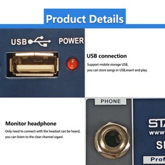 4-Channel Audio Mini Mixer System Studio Bar USB Recording Stage Mixing Console