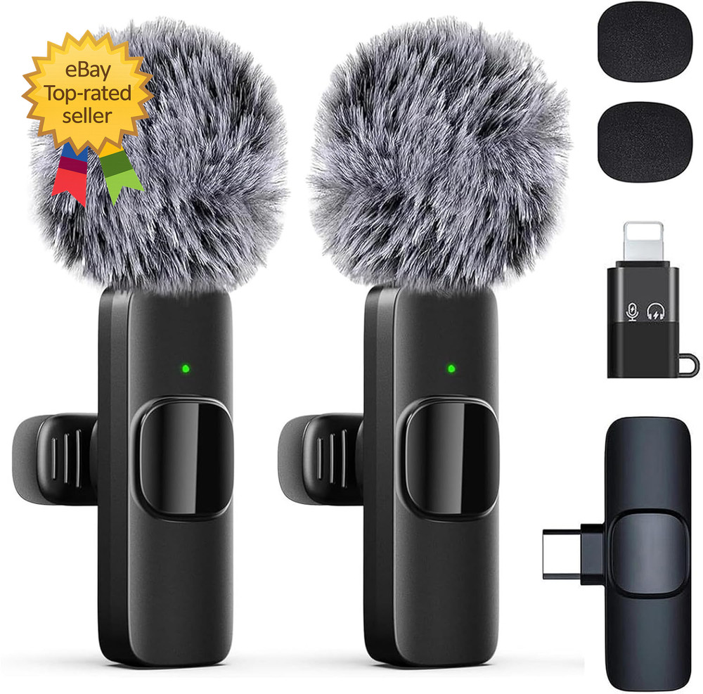 Professional Wireless Lavalier Microphone Ipad Android Phone Content Creators