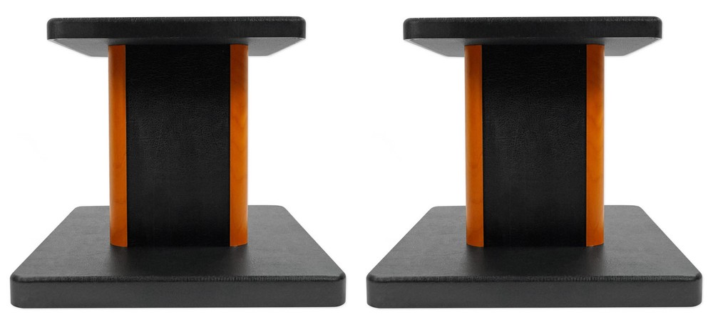 2 Rockville RHT8C Computer/Bookshelf Desktop Speaker/Studio Monitor Stands-Wood