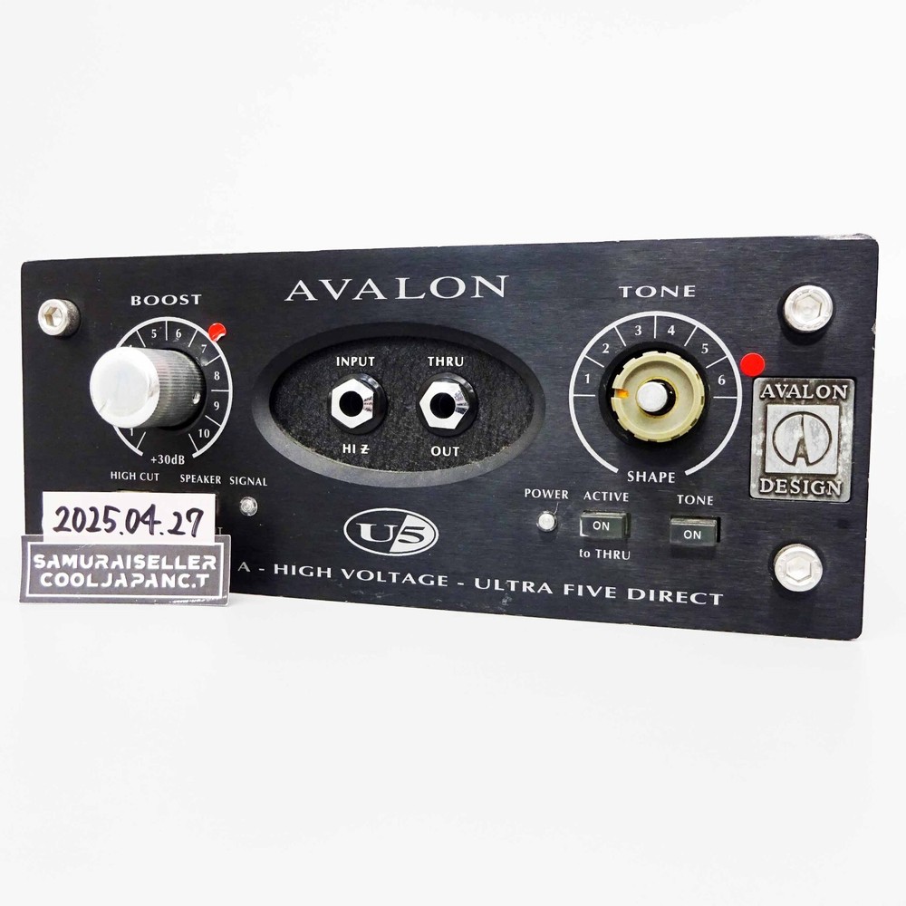AVALON DESIGN U5 Pure Class A Instrument DI-Pre Amplifier Black Model Tested